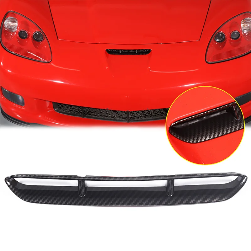 

For Chevrolet Corvette C6 2005-2013 ABS Carbon Fiber Car Hood Front Air Inlet Frame Cover Trim Car Exterior Accessories
