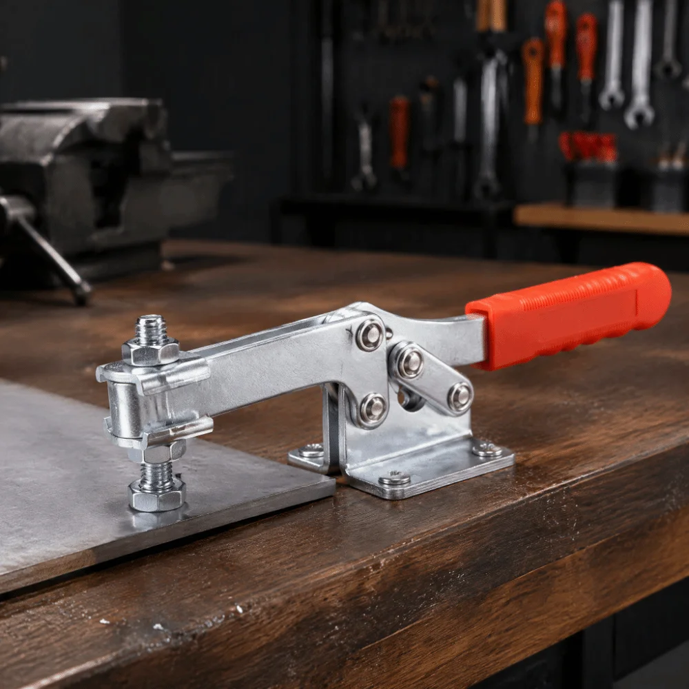 New Portable Toggle Clamp Antislip HS-12384 Quick Release Toggle Clamp Horizontal Toggle Clamp Woodworking