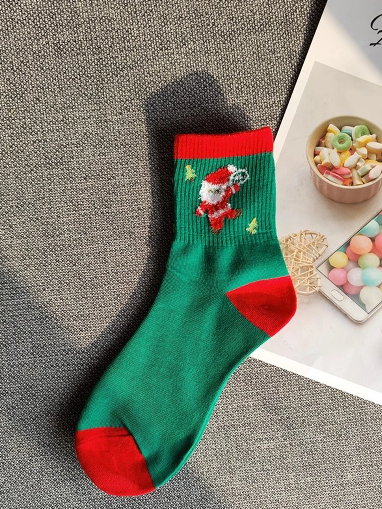 5pairs Cartoon Christmas Socks Ornaments Merry Christmas Decorations For Home Christmas Gifts Xmas Happy New Year Supplies image 5