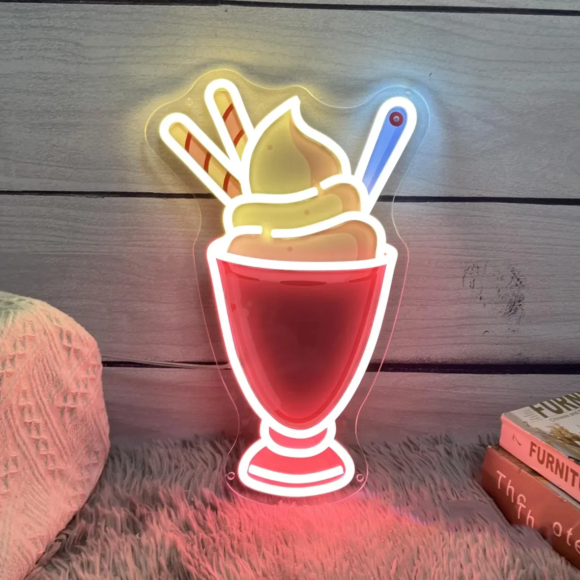 

Молочный коктейль, неоновая вывеска, УФ-печать, бар с мороженым, смузи, неоновый декор для магазина напитков, бизнес-приветственный знак