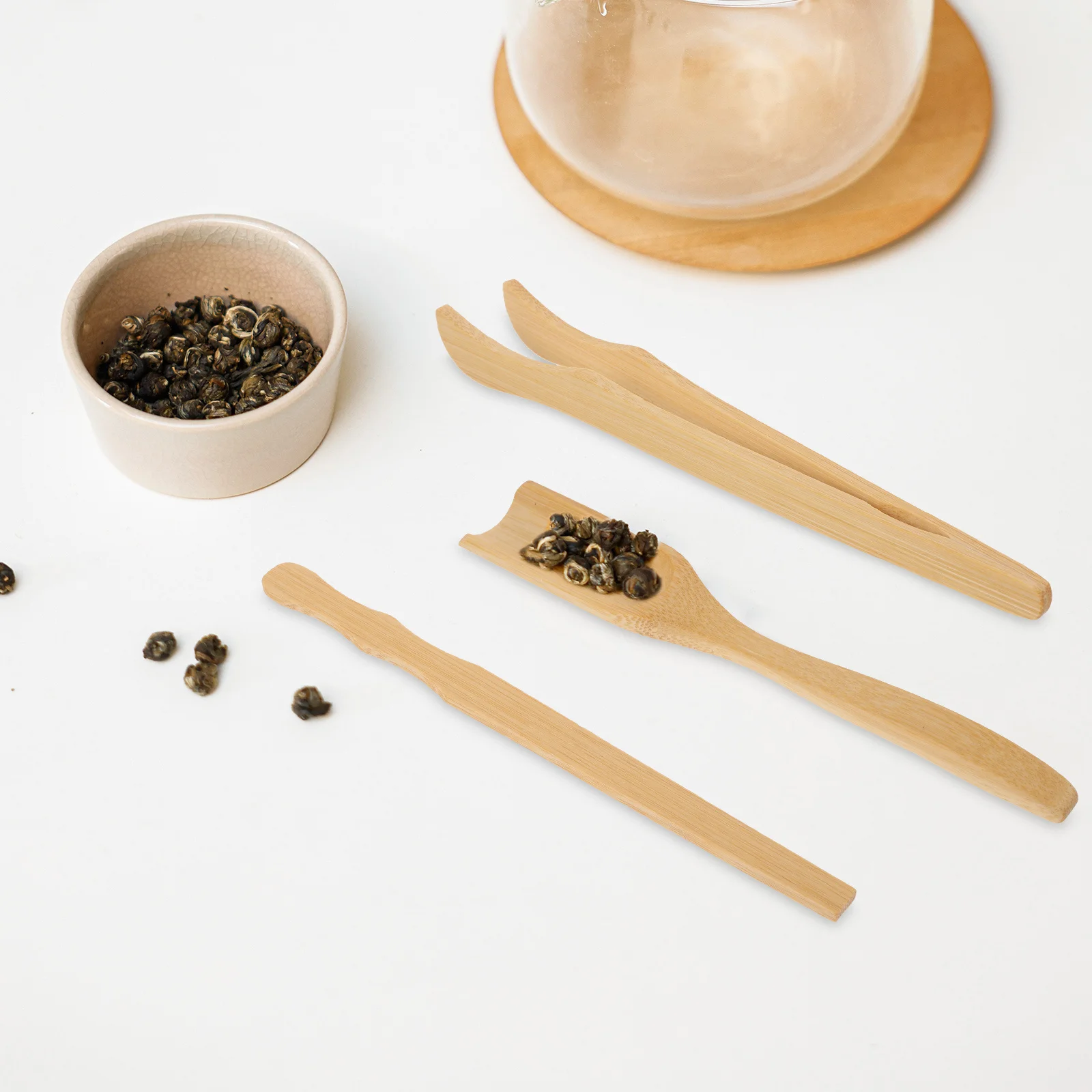 

6Pcs Bamboo Chinese Tea Utensils Set Six Gentlemen Accessories Unique Beautiful Design Tea Ceremony Home Office