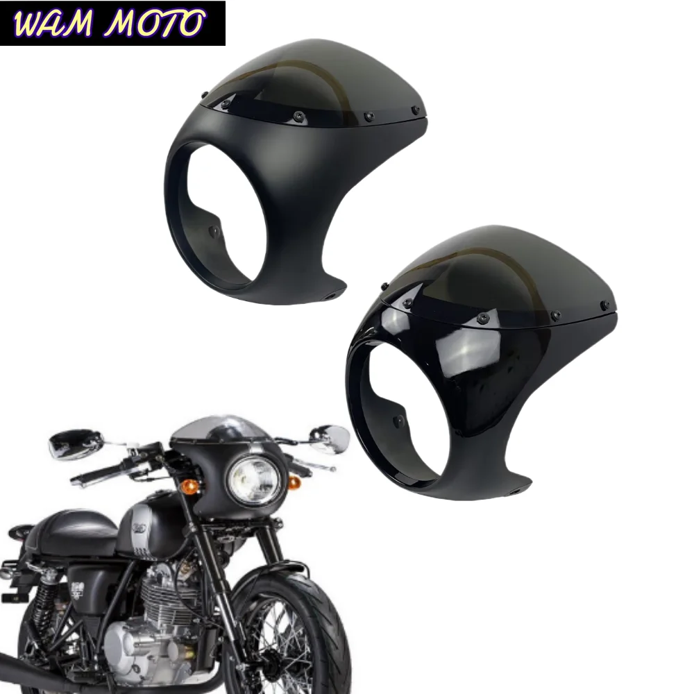 Motorcycle Universal Cafe Racer 7inch Headlight Handlebar Fairing Windshield Kits For Harley Sportster Bobber Touring Honda