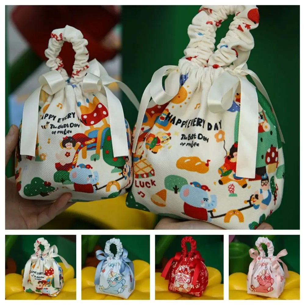 

Dustproof Cartoon Drawstring Pouch Handbag Large Capacity Wedding Candy Box Storage Portable Birthday Empty Box Gift Bag