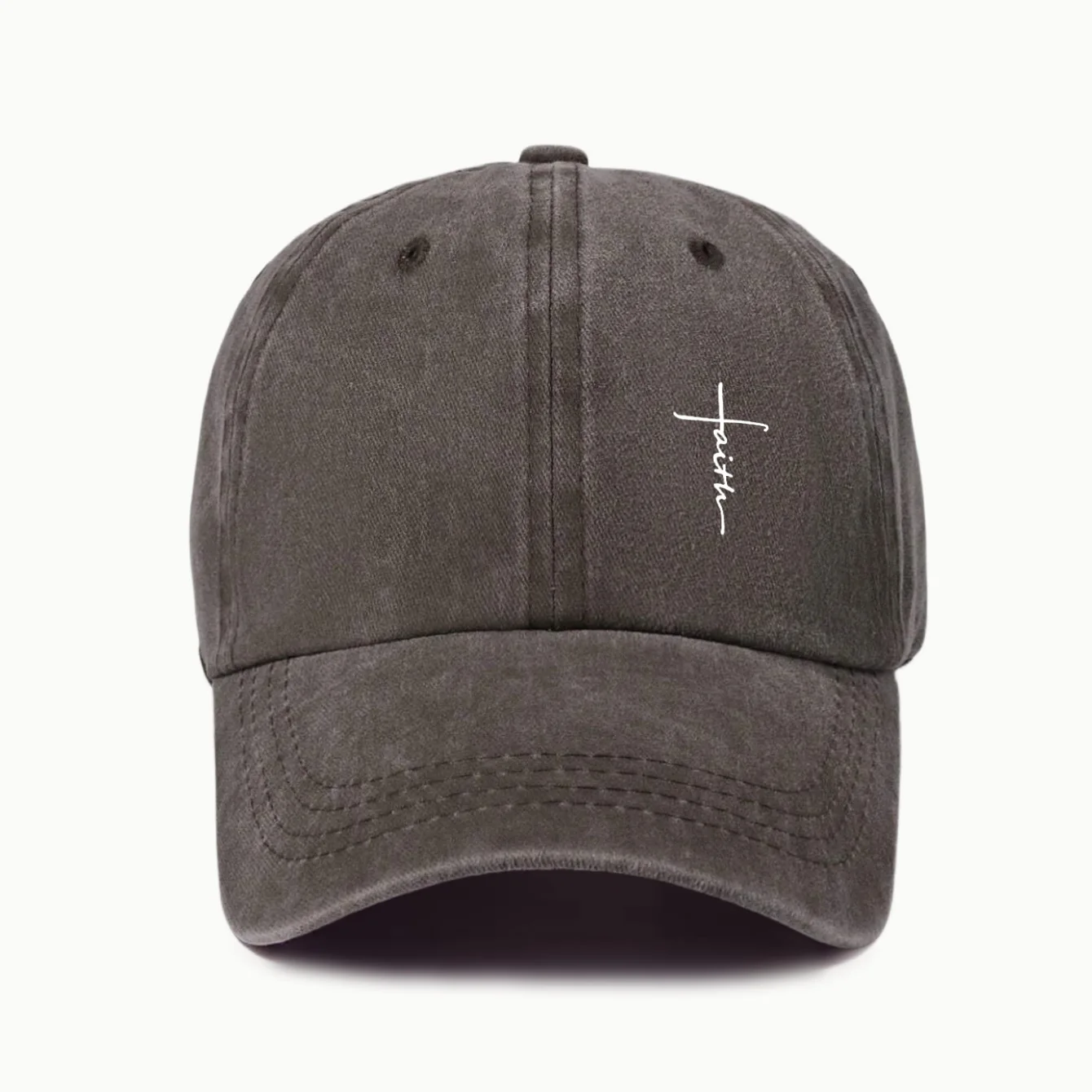Retro Gewaschene Wasserabweisende Unisex Baseball-Kappe mit Kreuzmuster - Weiche, Atmungsaktive, Verstellbare Dad-Mütze – Detail 3
