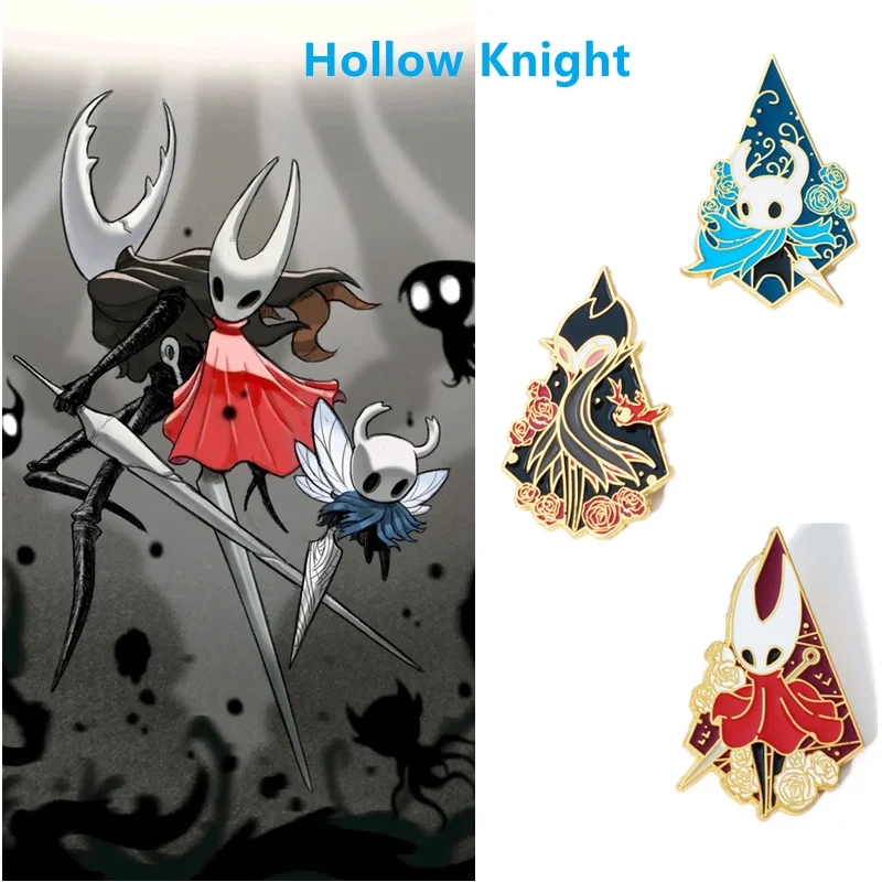 Game Hollow Knight Enamel Brooch Badge Cosplay Wanderer Lapel Hornet Badges Alloy Retro Pin Backpack Accessories Collection