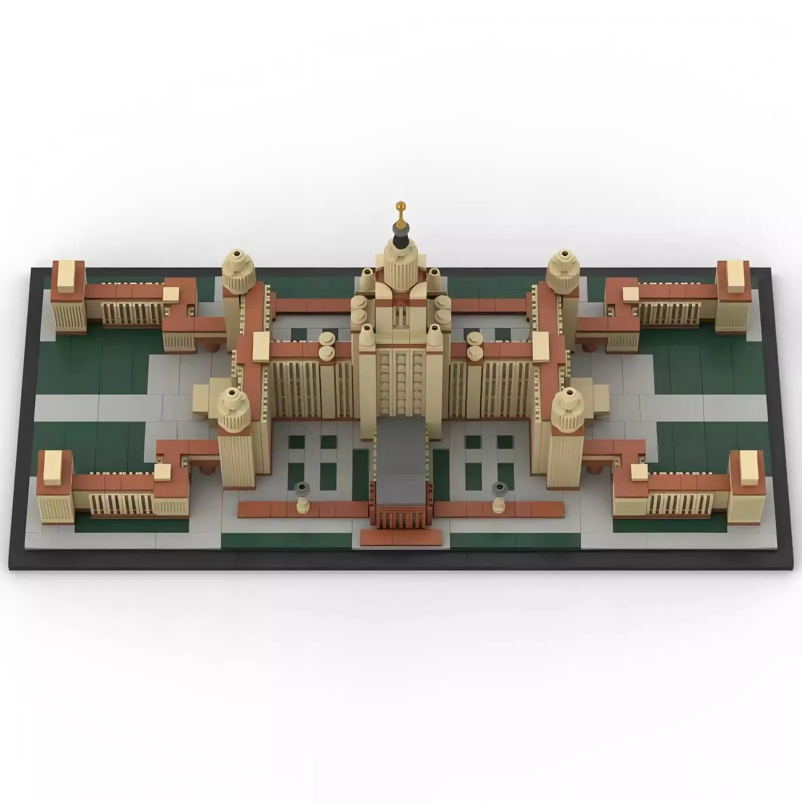 BrickexhausMOC House Druonosov décennie s de construction, Université d'État de Moscou, City Skyline Architecture, Street View Sets, Jouets pour adultes, Cadeau