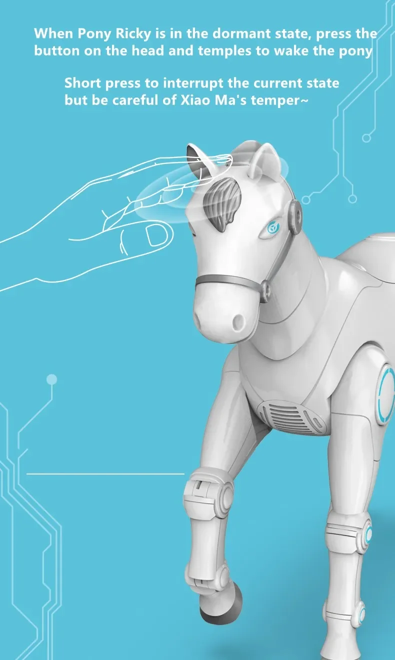 언어 제어 RC 지능형 기계 말 프로그램 재미있는 게임 노래 춤 원격 제어 시뮬레이션 동물 장난감 RC 말