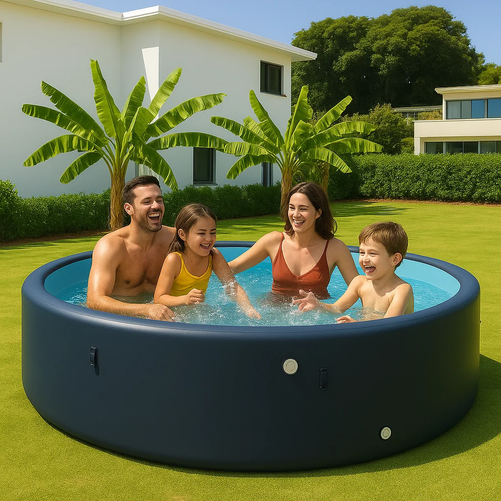 حمامات سباحة خارجية محمولة بالعديد من أشكال مختلفة، حمامات سباحة كبيرة ممتازة مع ملحقات