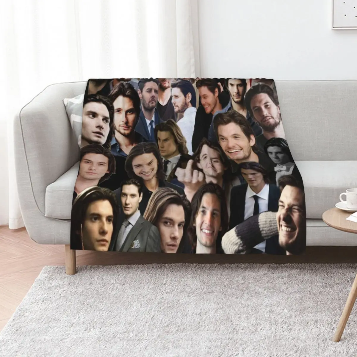 Ben Barnes Throw Blanket Luxury Designer Soft Plaid Soft Plush Plaid Beach Shaggy Heavy Blankets