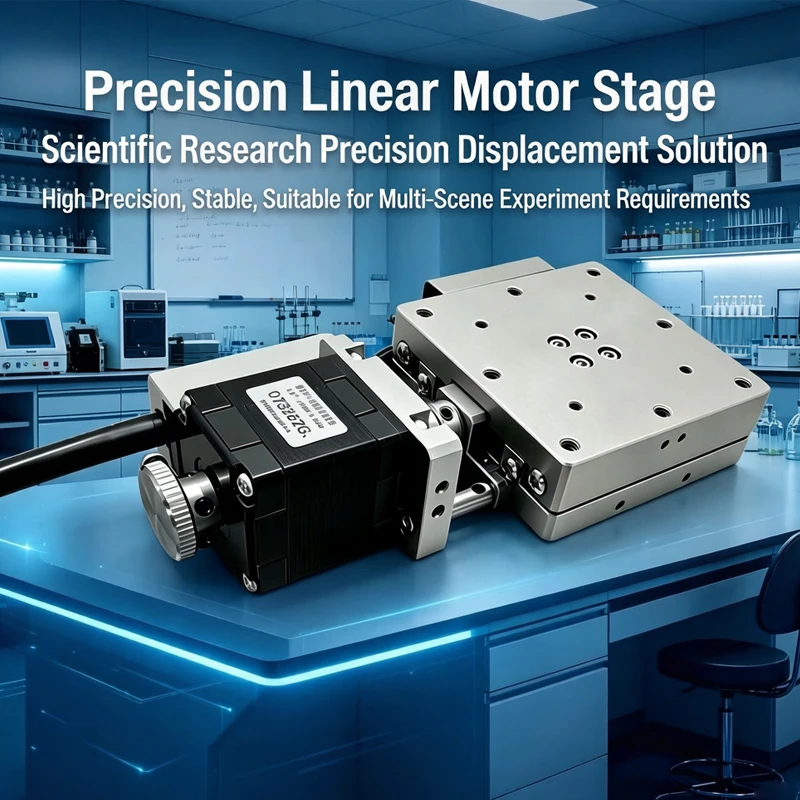 X-axis slide stage displacement stage electric stainless steel automatic slide stage travel 15mm PT-KXL6015
