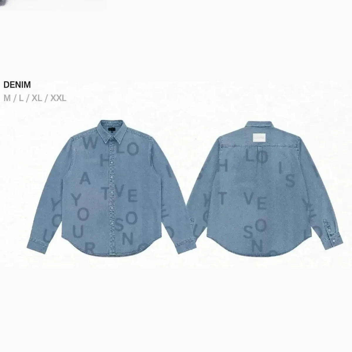 Fashion Denim Shirt Casual Loose Print Trendy Top for Men And Women Same Style Casual Loose Fit Denim Jacket