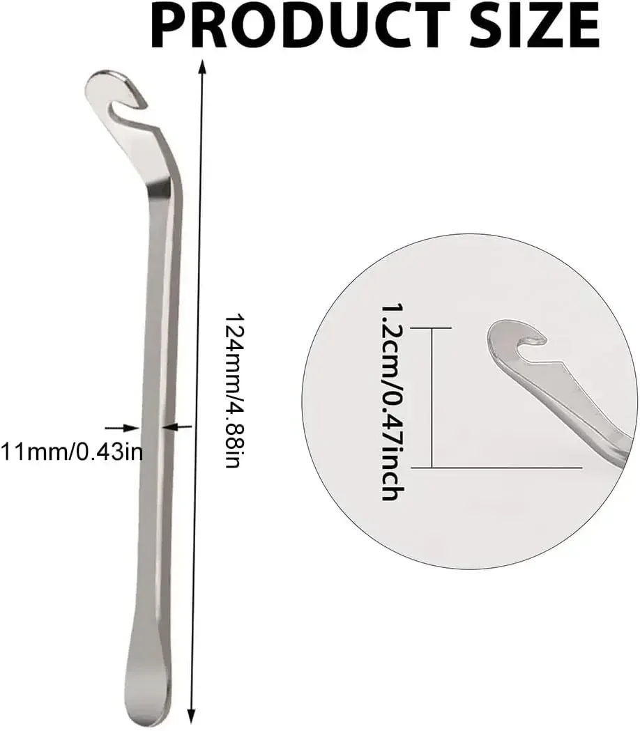 Reifenwechselhebel Reparaturwerkzeug Fahrradreifen-Wechselhebel 1/3/5 Stück Reifen-Spudger Edelstahl-Löffel Reifenöffner – Detail 2