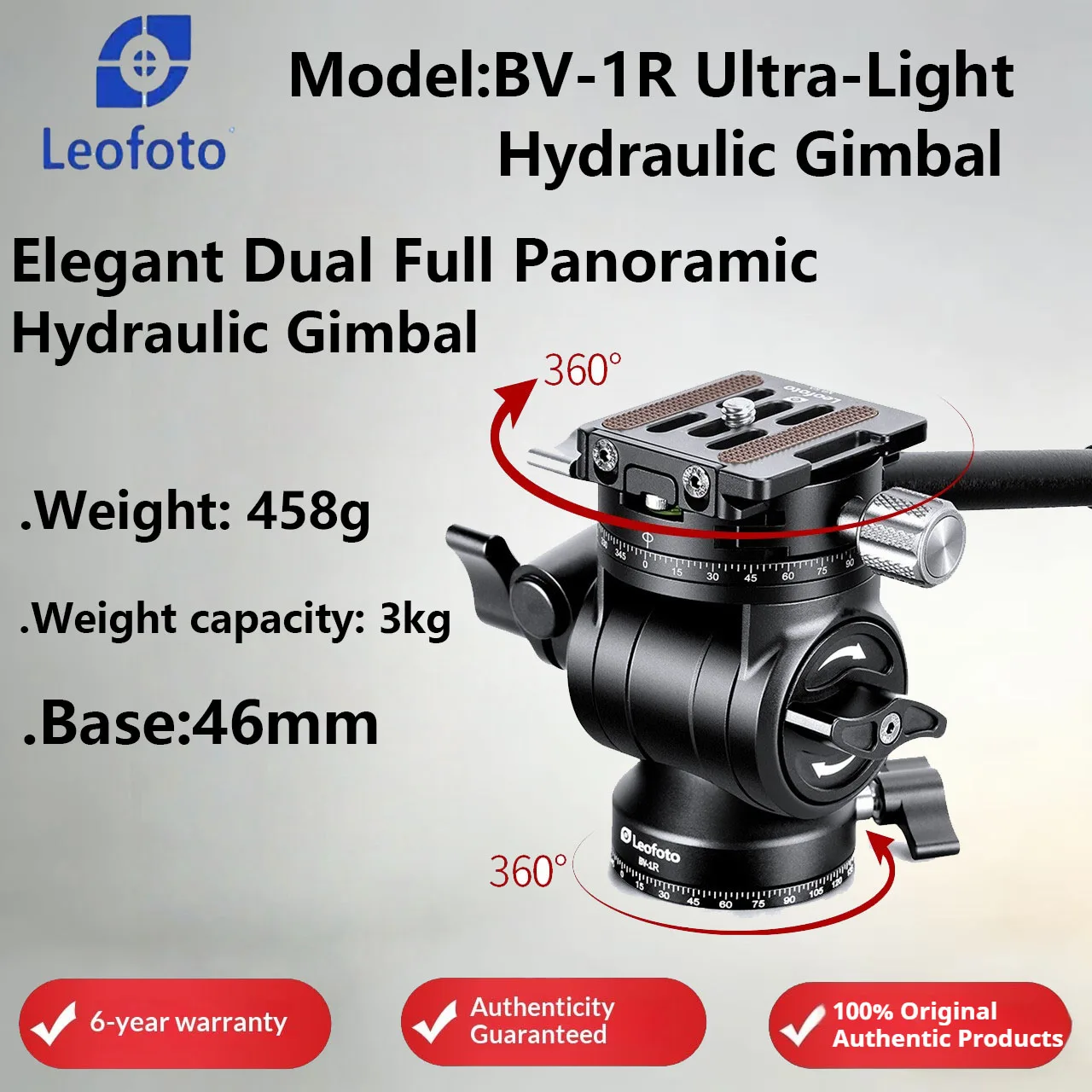 

Leofoto Outdoor Portable Camera Mini Dual-Panoramic L-Plate with Hydraulic Damping Head