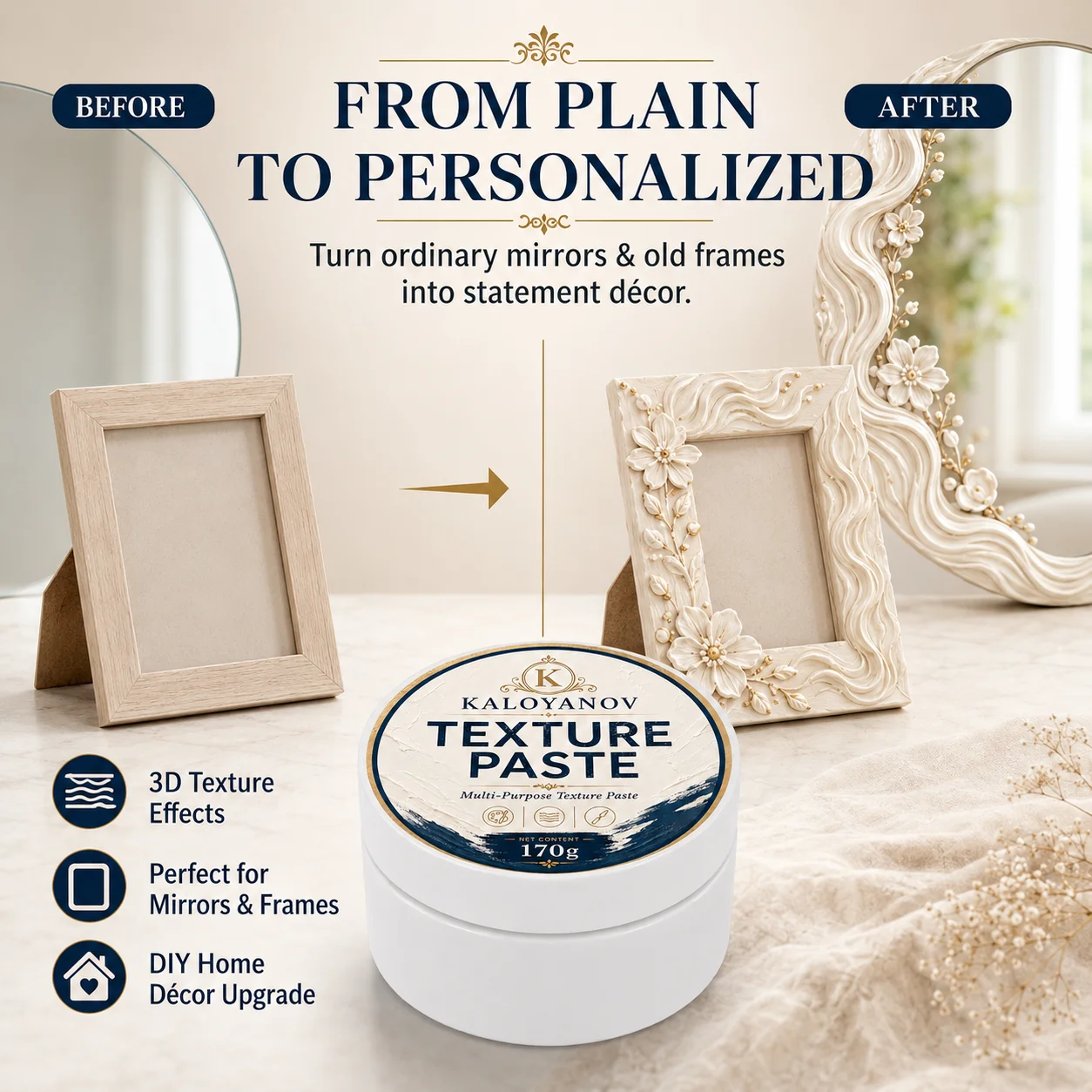 3D Texture Modeling Paste Heav - огляд і ціна Art Craft Mirror