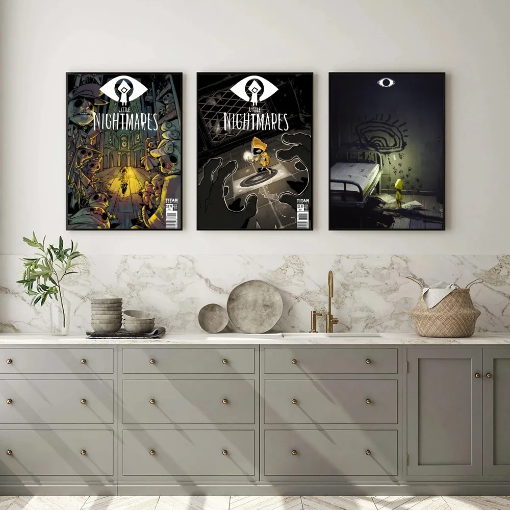 Game Little Nightmares Poster Fancy Wall Sticker for Restaurant Decor Living Room Bar Vintage Decorative Print Canvas