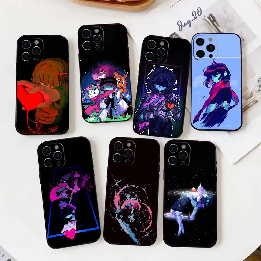 

D-Deltarune Kris Game Phone Phone Case For iPhone17,16,15,14,13,12,11 Plus,Pro Max Soft Black Cover