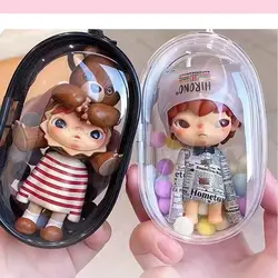 20cm Big Plush Dolls Storage Pouch With Keyring Doll Anime Mystery Box Transparent Thicken Toy Doll Gifts Bag Jewelry Wallet New