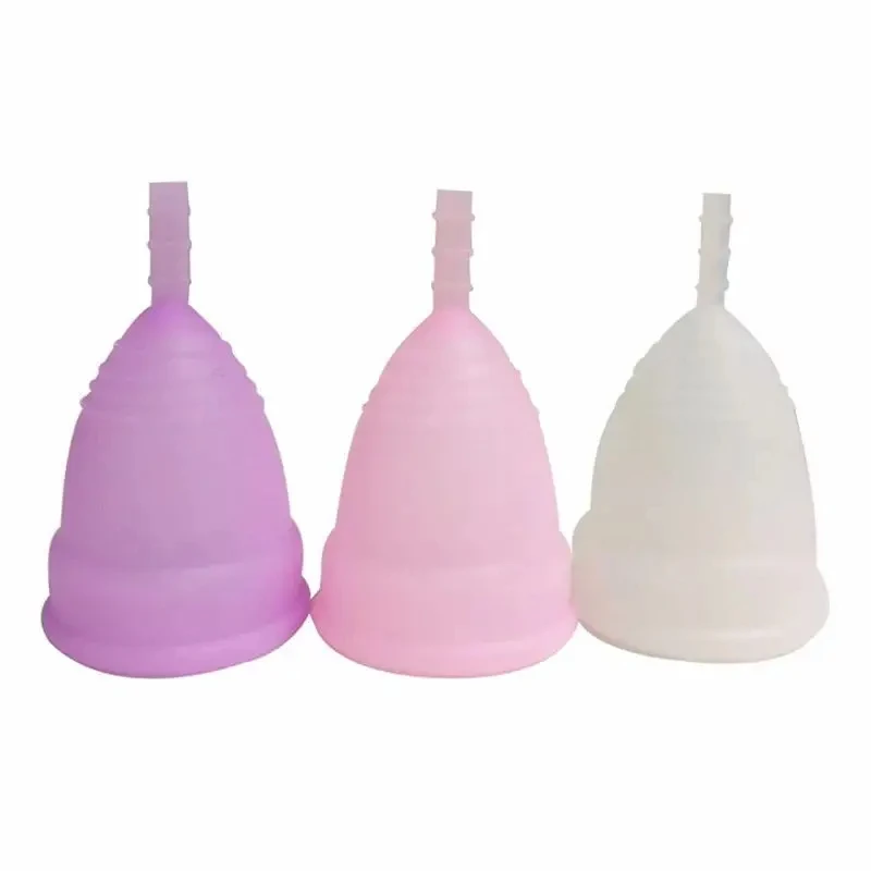 Foldable and retractable menstrual cup with lid, portable women\'s sports and side leakage prevention silicone monthly cup