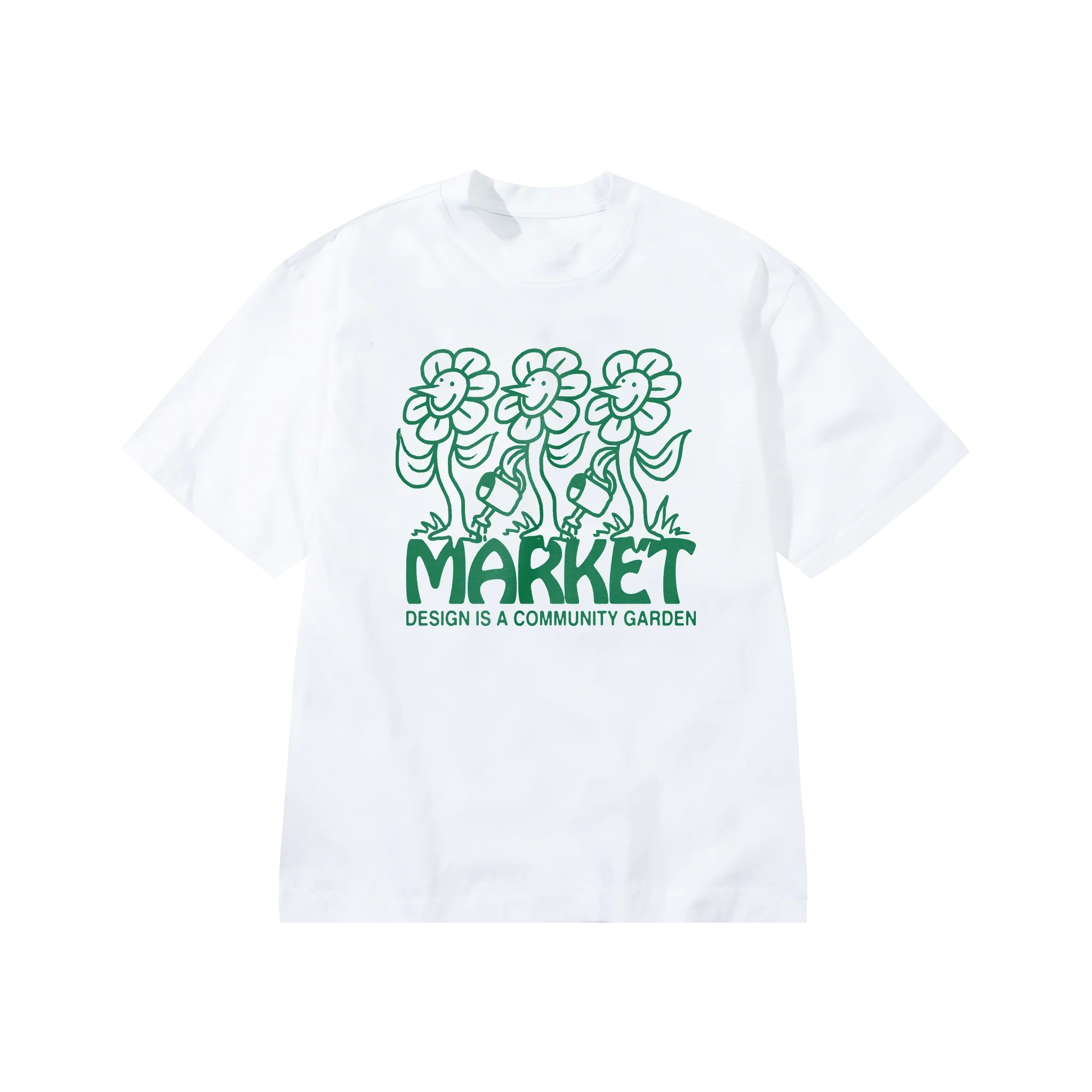 

MARKET X LONDON FLOWER MARKET HOUSE PLANTS Pattern Print Summer Luxury Brand Cotton Men's and Women's T-shirt Short Sleeve
