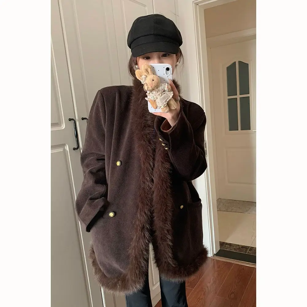 

Padded Jacket 2024 Autumn and Winter New Light Luxury Fashion, Foreign Loose High-End Coffee Coat