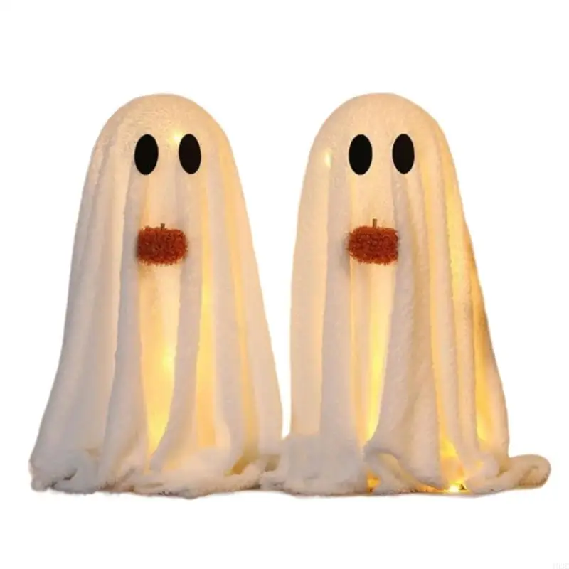 

2pc Haunting Specters with Pumpkin Theme Glowing Cloth Seasonal Tabletop Decoration Set Festival Parties Supplies 193C