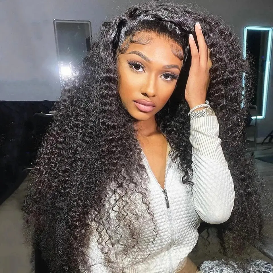 Rosabeauty 13x4 Deep Wave HD Lace Front Human Hair Wigs 250 Density 5X5 Preplucked Glueless Ready To Go Curly Wig 38 40 Inches