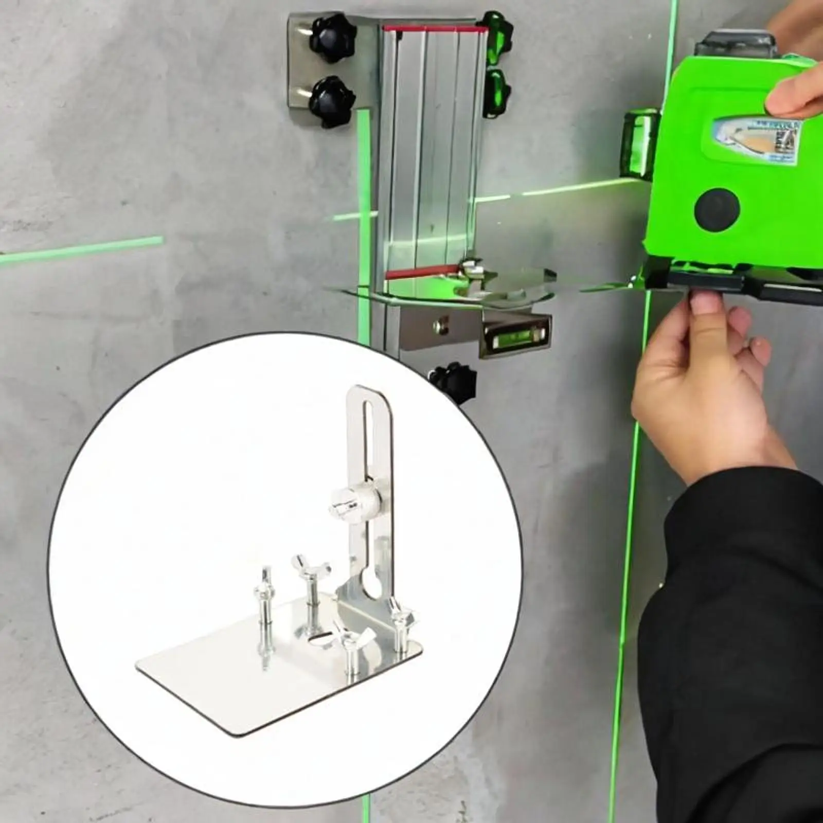 Levels Adapter Fine-tuning Portable Easy to Install Metal Level Wall Bracket