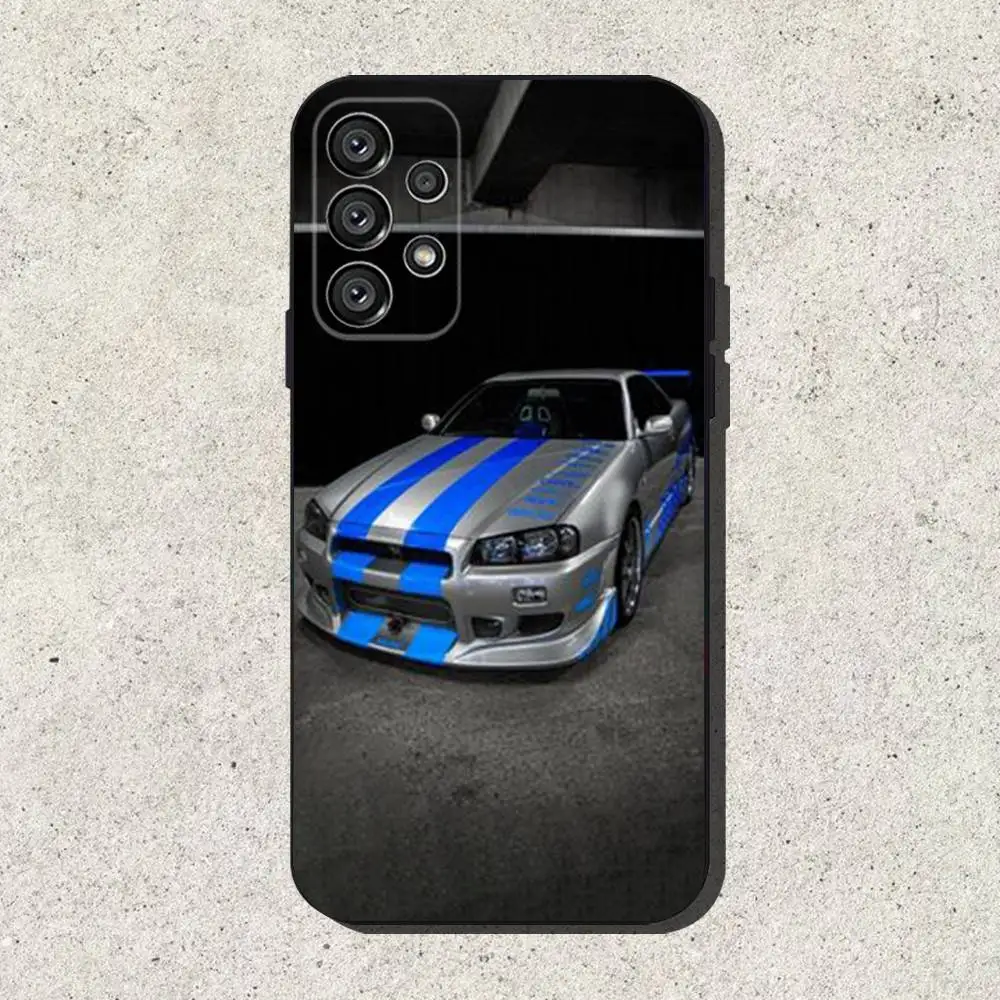 F-Fast And F-Furious R-R34 Phone Case For Samsung S25,S24,S21,S22,S23,S30,Ultra,S20,Plus,Fe,Lite,Note,10,9,5G Black Cover #6