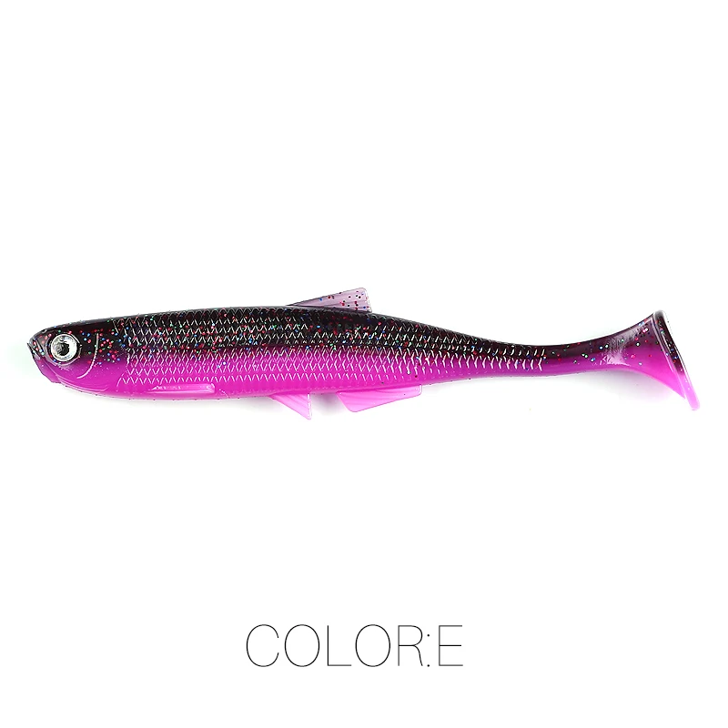 Supercontinent Leanness ShadTeez T-Tail 5cm/7.5cm/12cm Hecht Zander Raubfisch-Angelköder mit 3D-Augen Weichköder Angelköder