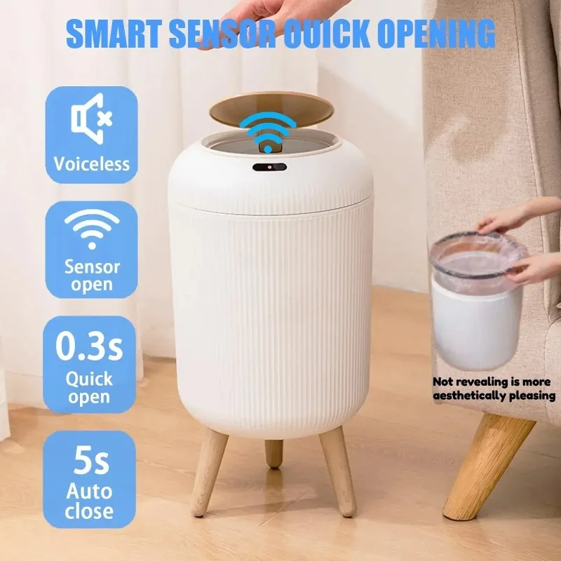 

New intelligent sensing lid garbage bin, automatic sensing garbage bin, kitchen/bedroom/living room/office electric garbage bin