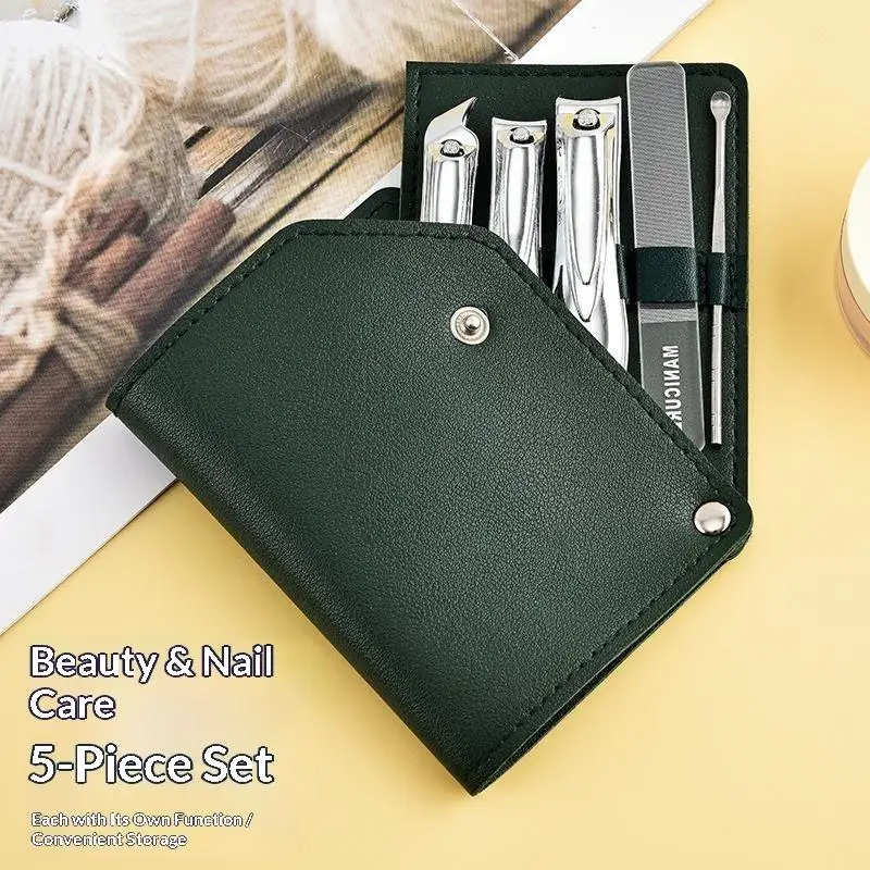 5 Pieces Manicure Set Personal Care Nail Clipper Kit  Nail Clipper Set Grooming Kit Gift for Relatives Friends Families Travel