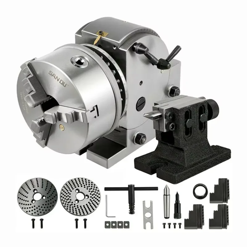 BS-0/BS-1/BS-2 Manual Semi Universal Dividing Head Indexing Rotary Table For Drilling Milling Machine