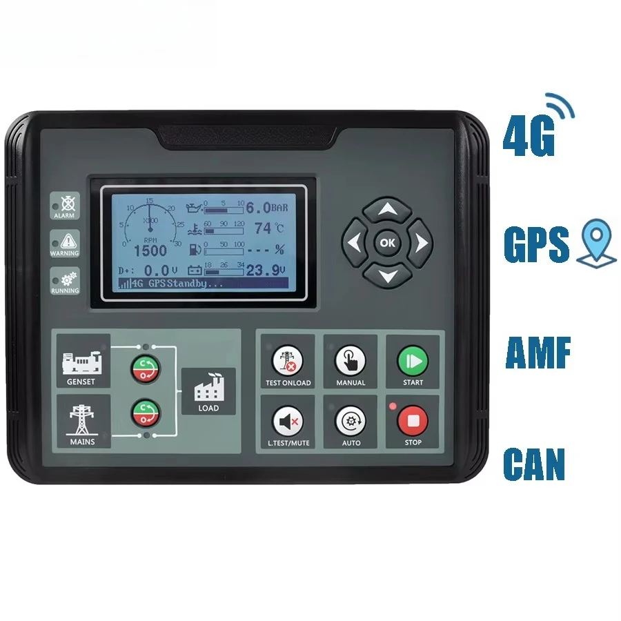 

Mebay Icloud Monitoring 4G GPS Remote Control Module Generator Controller DC52CR-4G Not Worldwide Supported