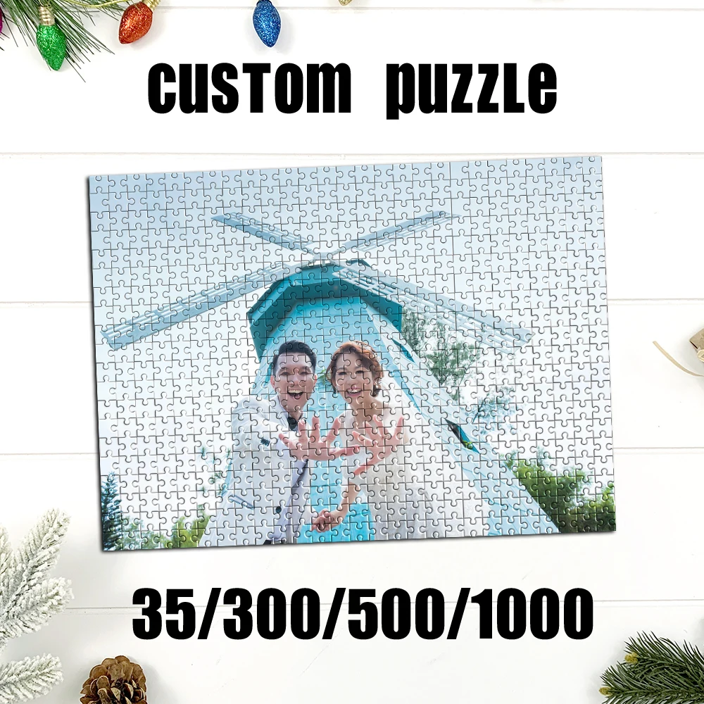 35/300/500pcs  WEDDING Customized Poster Personalised Decompression Puzzles Personalized Photo For Baby Toy Girlfriend Gift