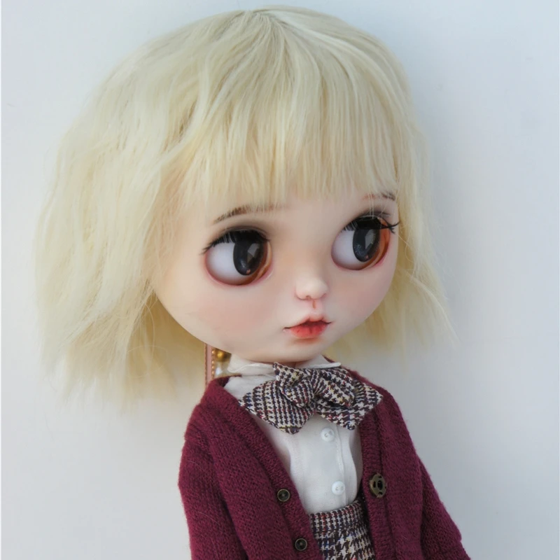 Blythes pullip วิกผมตุ๊กตา JD615H 10-11นิ้ว26-28ซม. สั้นสั้นสั้นดัดต้านทานความร้อน BJD