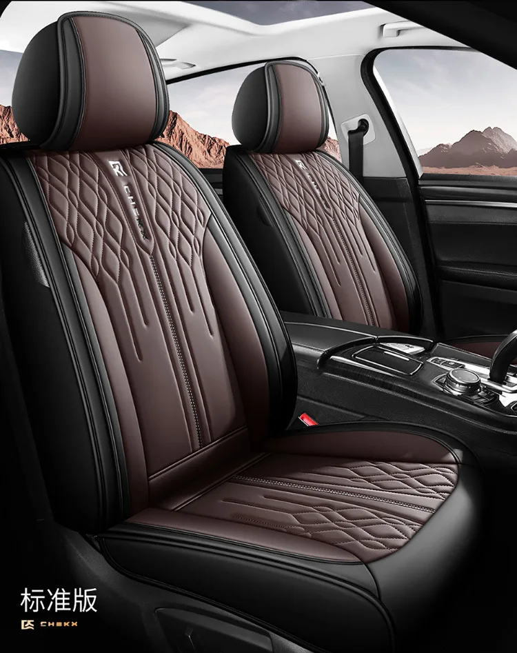 Universal Split Seat Fully Surrounded Car Seat Cover Breathable Comfortable Luxury Leather Seat Cushion Full Seats Cover JJ239
