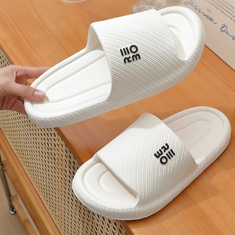 

Легкие нескользящие домашние тапочки больших размеров для женщин, лето 2026, удобные мягкие тапочки из ЭВА для пар, домашние шлепанцы Cloud Slides