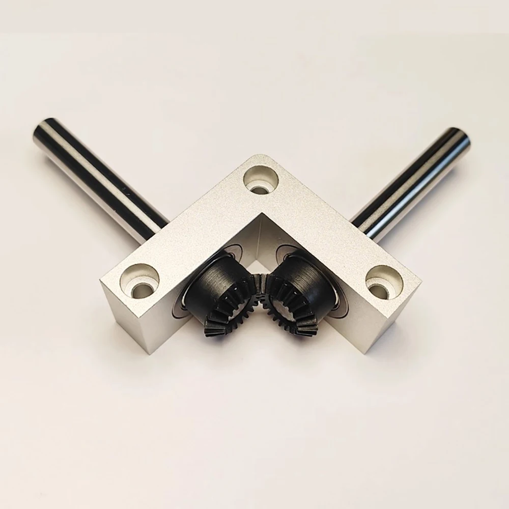 Small Right-Angle Gearbox - 90° 1:1 Bevel Gear Transmission Box, 8mm/10mm Shaft Size Optional