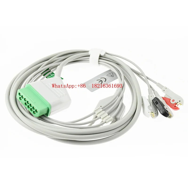 Limited Offer Compatible Monitor Three-guide Clip-type Integrated ECG Lead Wire Monitoring Lead Wire