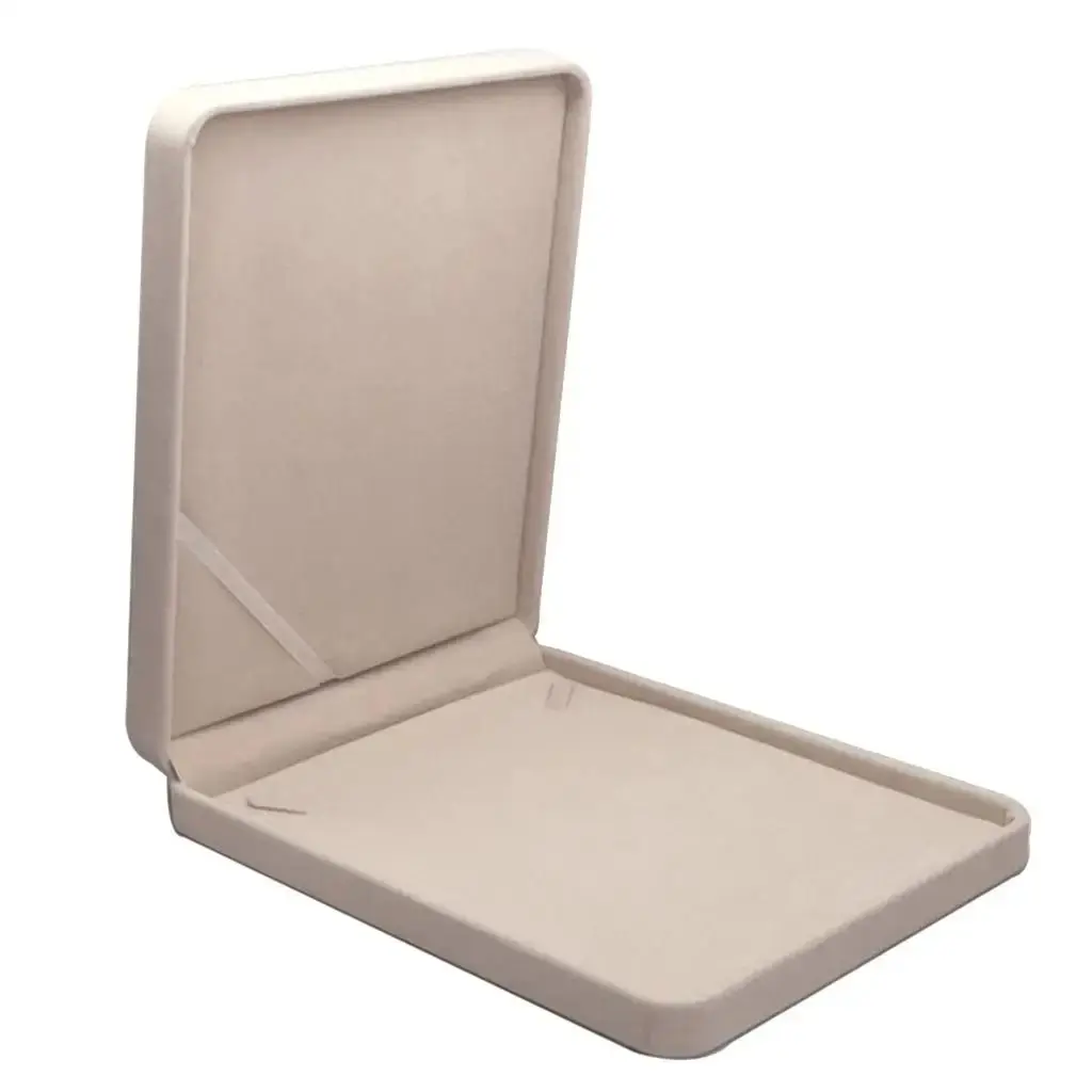 Jewelry Storage Display Case Velvet Necklace Chain Gift Box