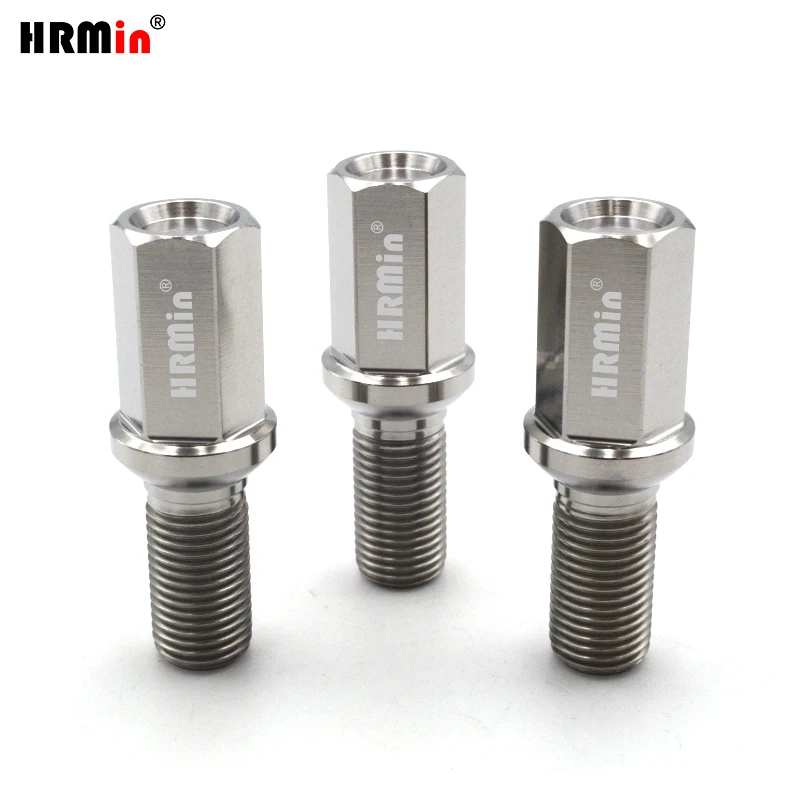 HRMin Gr5 titanium bolt  M14x1.5x28mm  Ball seat For VW AUDI  wheel rim