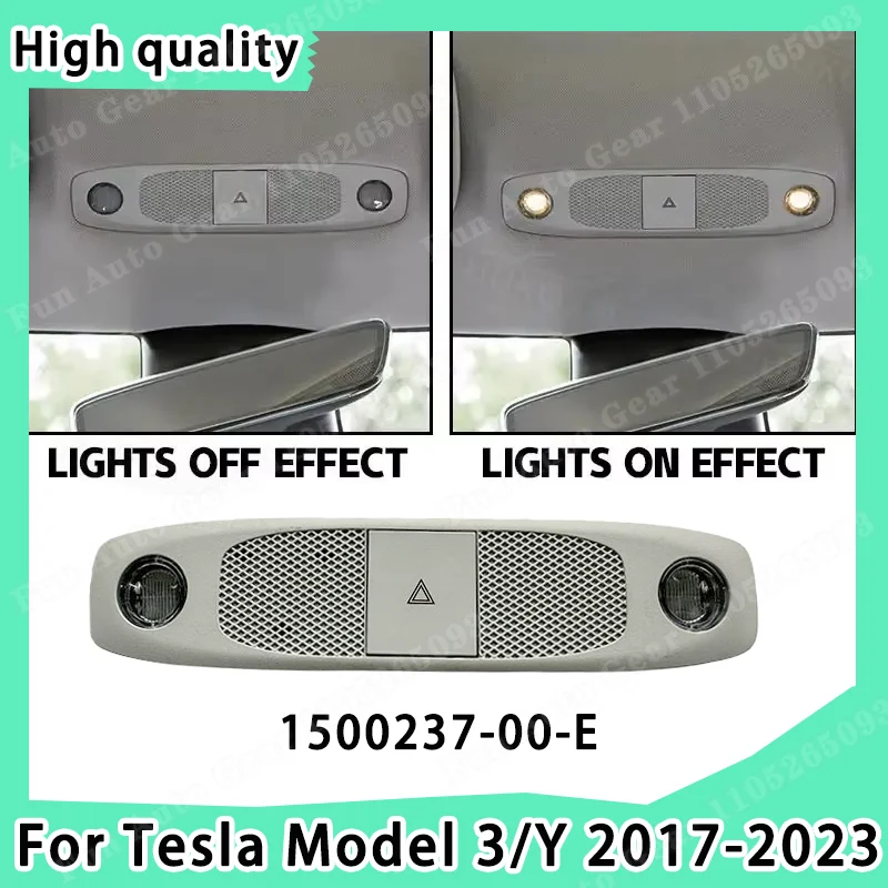 

For Tesla Model 3/Y 2017-2023 Reading Light Interior Roof Lighting 1500237-00-E 1500237 1pcs Car Dome Light Accessories