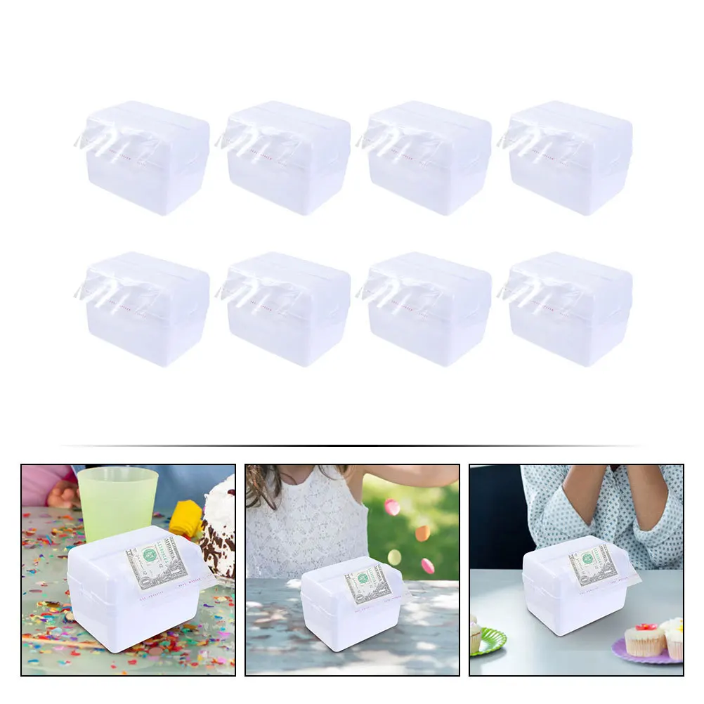 

8Sets Box Cake Pulling Dispenser Box Party Decoration Supplies Birthday Graduation Cake Props Party Supplies