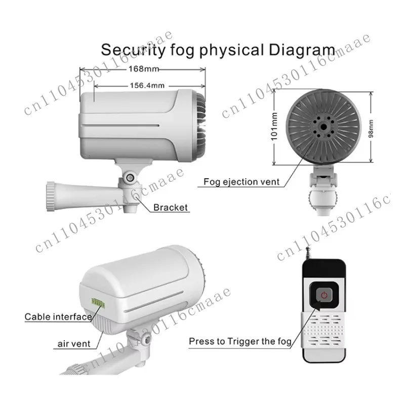 Bank Anti-Burglary Security Fog Alarm Home System with Remote Control 12V Voltage for Smoke Detection