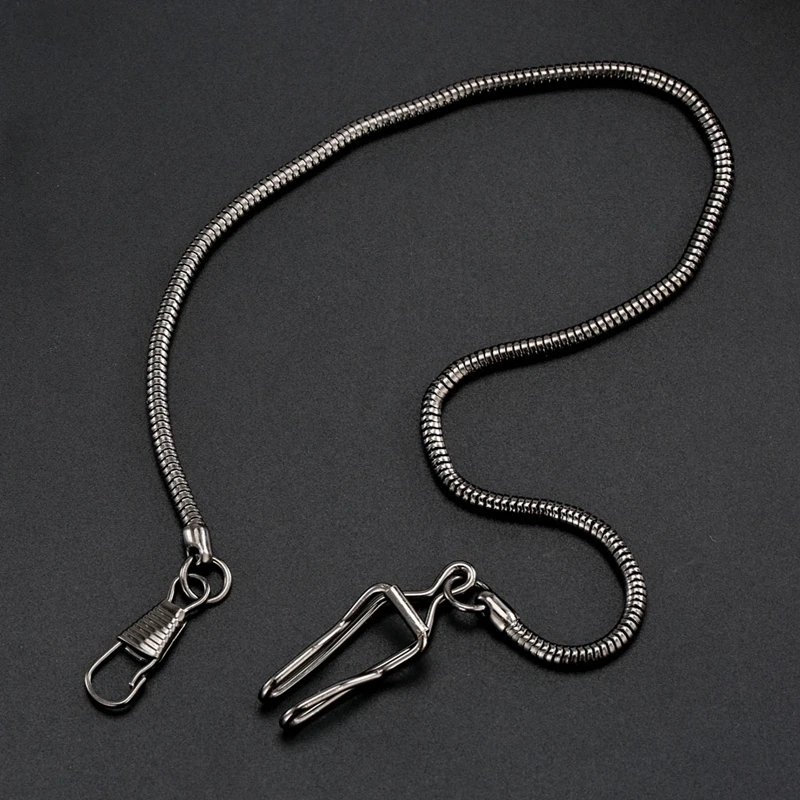 Black/Silver/Rose Gold Color Snake Chain Retro High Quality Snake Chains for Antique Pocket Watch fob Watches