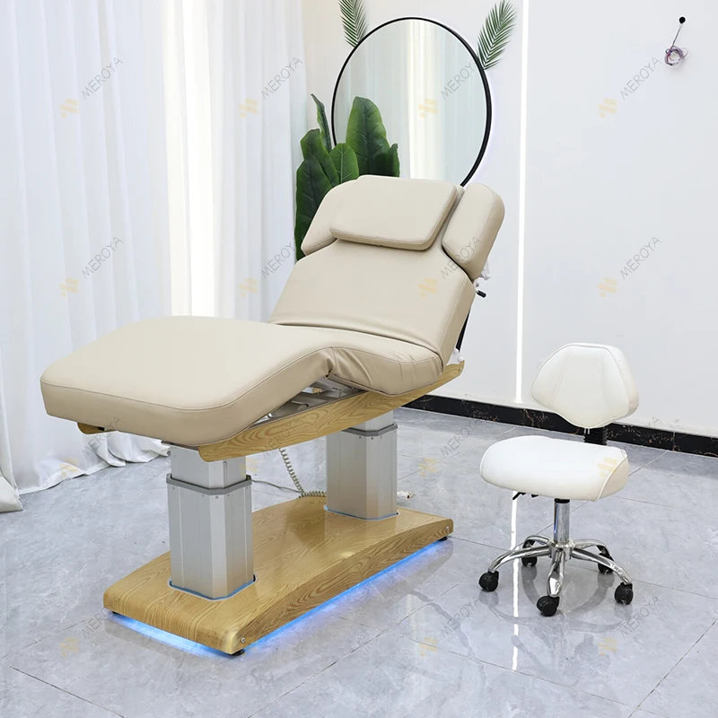 Modern Salon             Bed - 4 Motors, Reclining, LED Lights, Electric Therapy