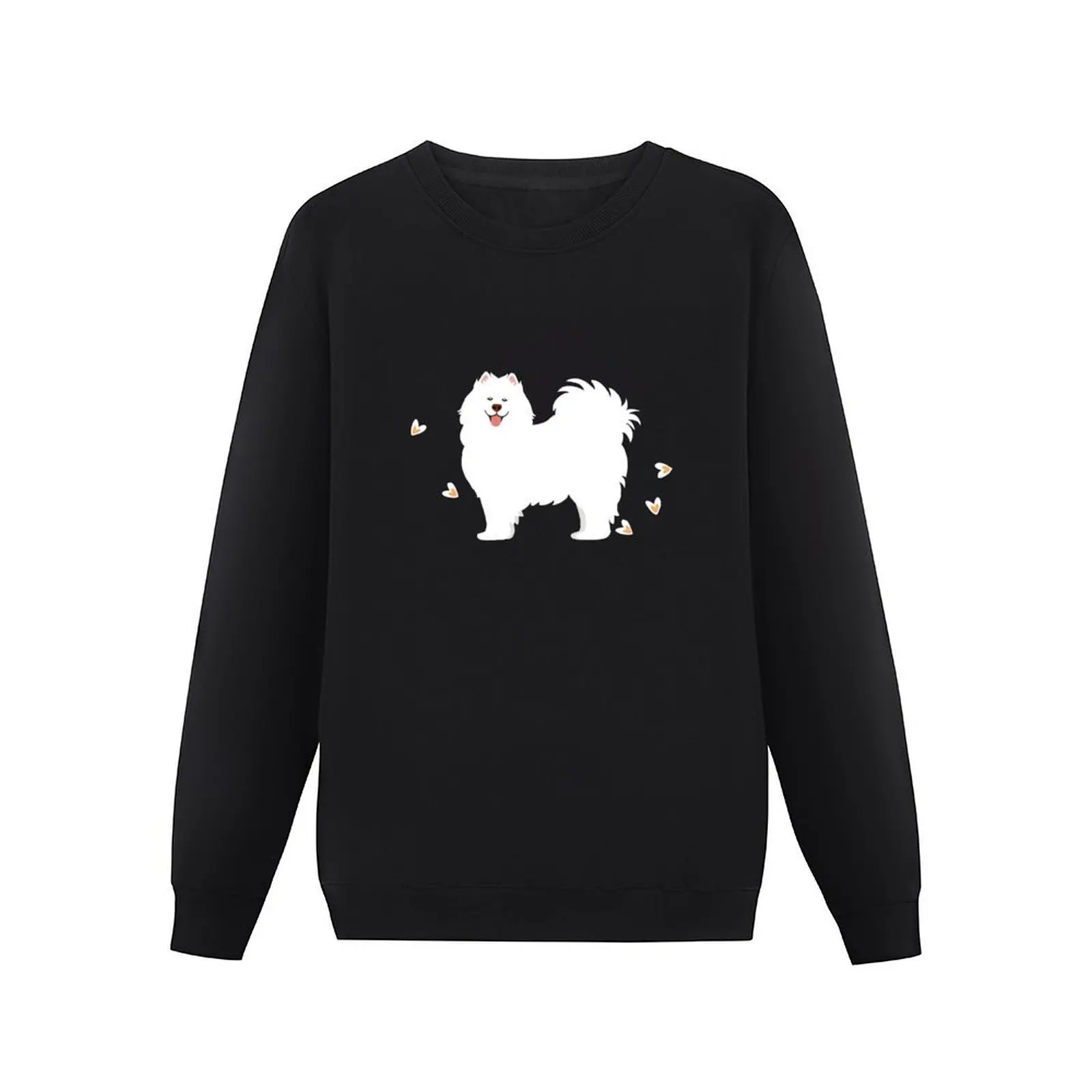 Samoyed Dog in Winter Snowy Garden Pullover Hoodie japanese style men's sweat-shirt korean clothes fashion men men's sweatshirt