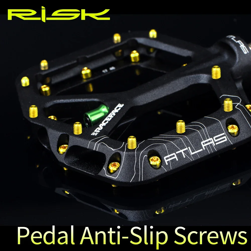 Pedal Bolt de Aleación de Titanio con Diseño Antideslizante, Compatible con XC AM DH, Juego Completo para Bicicletas de Montaña Downhill, Ligero y Duradero