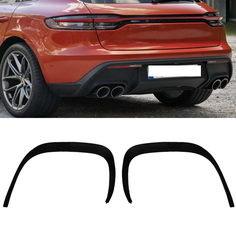 For Porsche Macan 95B 2022 2023 95B807811 Car Rear Lip Exhaust Frame Rear Bumper Tailpipe Frame Decoration Cover Accessories