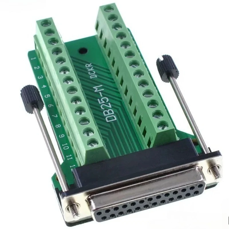 DB25 D-SUB 25Pin Terminal Signal Module PCB Adapter Board RS232 Male Female Connectors